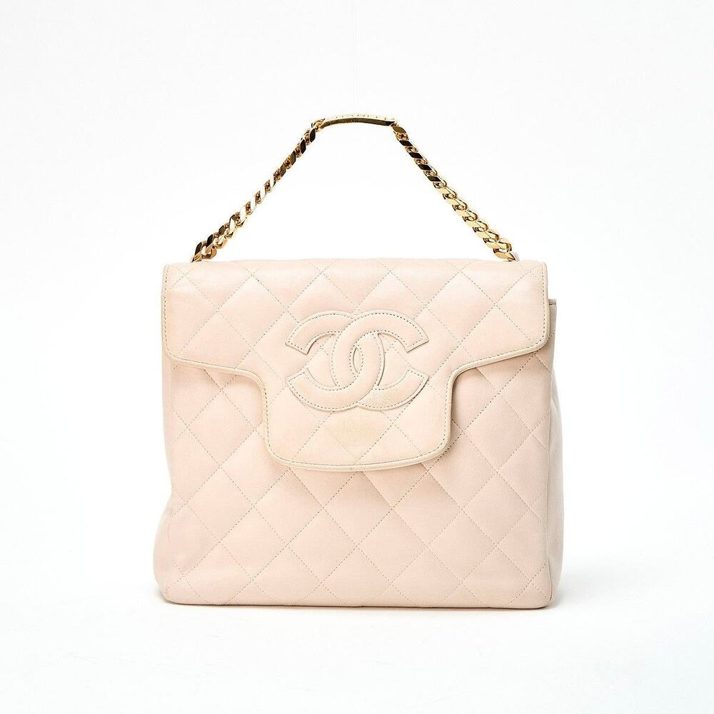 Chanel Matelasse Lambskin 1980?1990 Handbag Pink